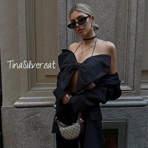 BLOGGER'S FAVE! Zara Limited Edition Bandeau Bow Top Sz XS NWT